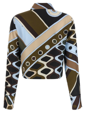 Рубашка, блузка EMILIO PUCCI Twill shirt (6HRJ156H841016) #