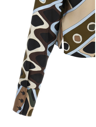 Рубашка, блузка EMILIO PUCCI Twill shirt (6HRJ156H841016) #