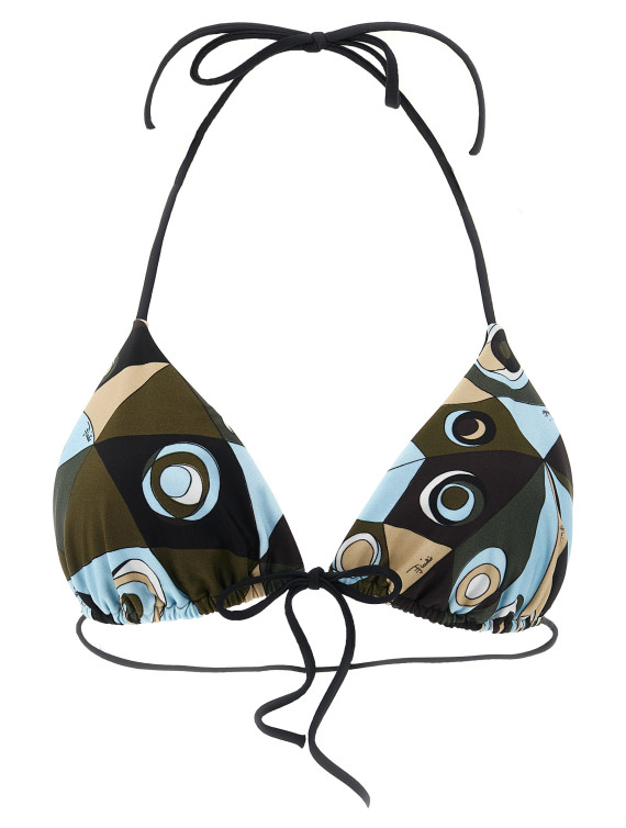 Пляжная одежда EMILIO PUCCI Triangle bikini top (6HMX236H865P18) #1