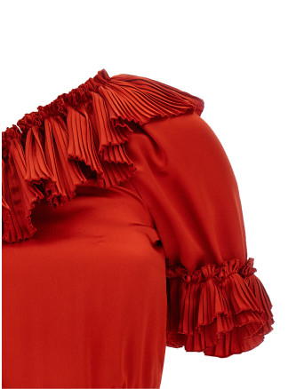 Мини SAINT LAURENT Silk dress (862002Y7G276850) #