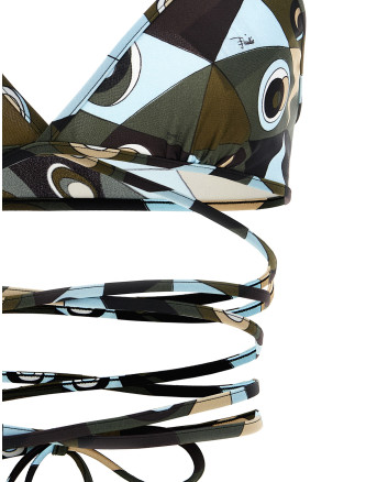 Пляжная одежда EMILIO PUCCI Triangle bikini top (6HMX086H865P18) #