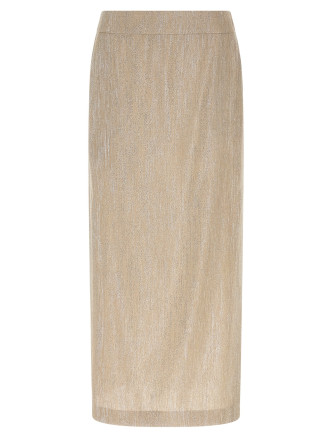 Миди PESERICO Lamé thread skirt