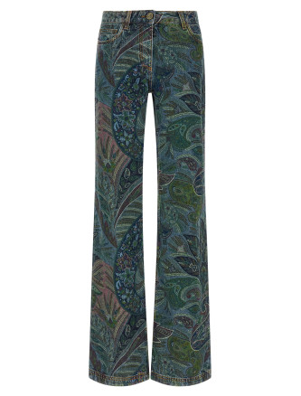 Джинсы ETRO Floral print jeans