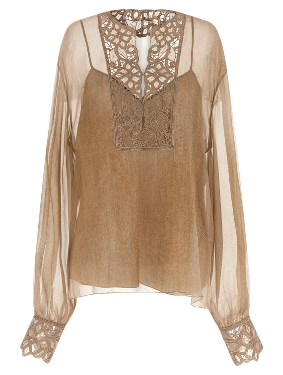 Рубашка, блузка ERMANNO SCERVINO Floral carving blouse (D482K766CSRFWBS4850) #1