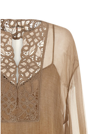 Рубашка, блузка ERMANNO SCERVINO Floral carving blouse (D482K766CSRFWBS4850) #