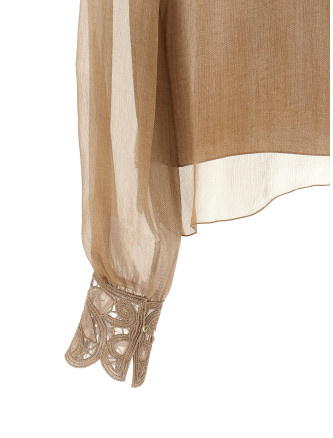 Рубашка, блузка ERMANNO SCERVINO Floral carving blouse (D482K766CSRFWBS4850) #