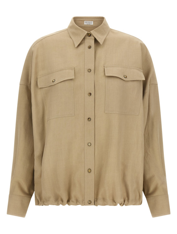 Рубашка, блузка BRUNELLO CUCINELLI Fluid twill shirt (MH126NE416C9195) #1