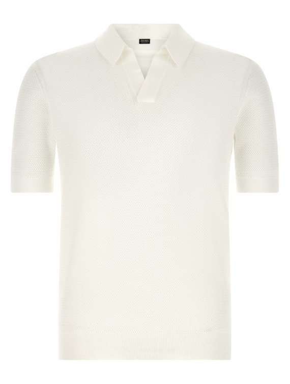 Поло ZEGNA Premium cotton polo shirt (UHC26A3C31N01) #1