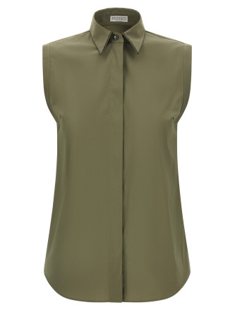 Рубашка, блузка BRUNELLO CUCINELLI 'Shiny Trim'