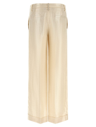 Брюки BRUNELLO CUCINELLI Lamé linen pants (ML596P8492C729) #