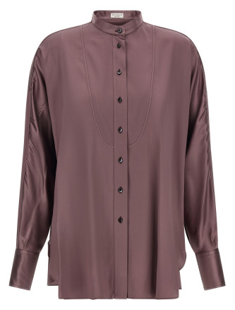 Рубашка, блузка BRUNELLO CUCINELLI Korean collar shirt
