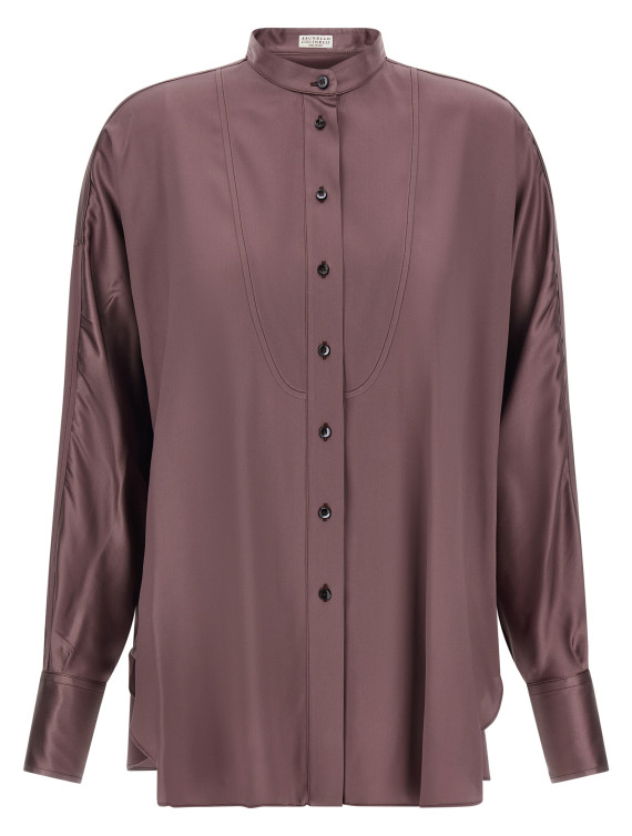 Рубашка, блузка BRUNELLO CUCINELLI Korean collar shirt (M0C59MY906C9235) #1