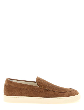Кроссовки BRUNELLO CUCINELLI Suede chevron loafers