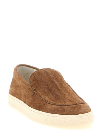 Кроссовки BRUNELLO CUCINELLI Suede chevron loafers (MZUHVSN335C2692) #