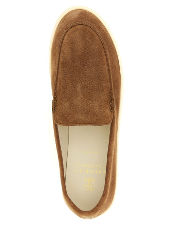 Кроссовки BRUNELLO CUCINELLI Suede chevron loafers (MZUHVSN335C2692) #