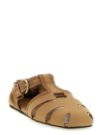 Плоские сандалии MIU 'Ruches' (5E635FF0053ZMTF0JRS) #