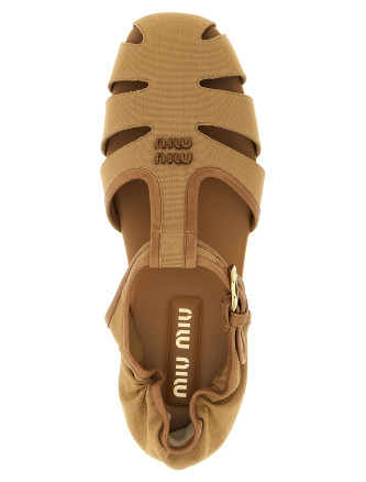 Плоские сандалии MIU 'Ruches' (5E635FF0053ZMTF0JRS) #