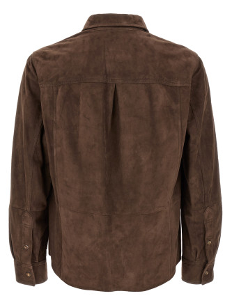 Рубашка, блузка BRUNELLO CUCINELLI Suede overshirt (MPCFN2039C8552) #