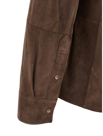 Рубашка, блузка BRUNELLO CUCINELLI Suede overshirt (MPCFN2039C8552) #