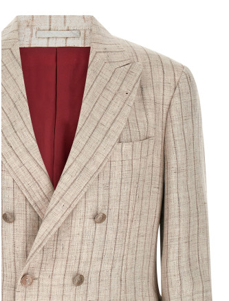 Блейзер BRUNELLO CUCINELLI Pinstripe twill blazer (MZ4127BPD8C6183) #