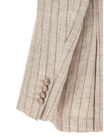 Блейзер BRUNELLO CUCINELLI Pinstripe twill blazer (MZ4127BPD8C6183) #