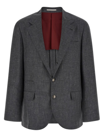 Блейзер BRUNELLO CUCINELLI Blazer Flamed Canvas Blazer