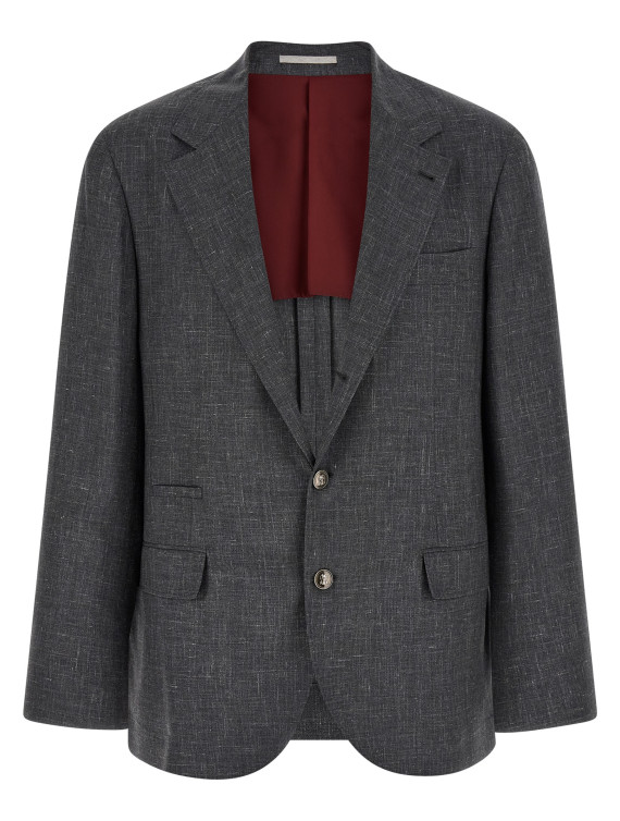 Блейзер BRUNELLO CUCINELLI Blazer Flamed Canvas Blazer (MZ4047BTD2C003) #1