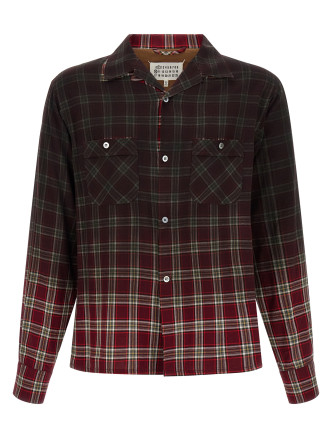 Рубашка, блузка MAISON MARGIELA Check shirt with gradient effect