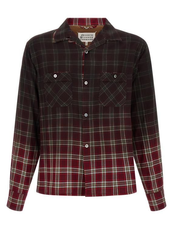 Рубашка, блузка MAISON MARGIELA Check shirt with gradient effect (S50DT0069M35692001F) #1