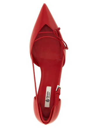 Каблуки средней высоты PRADA Open pumps at the sides (1I442OFB045011F0011) #