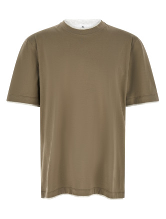 Футболка BRUNELLO CUCINELLI Double layer t-shirt
