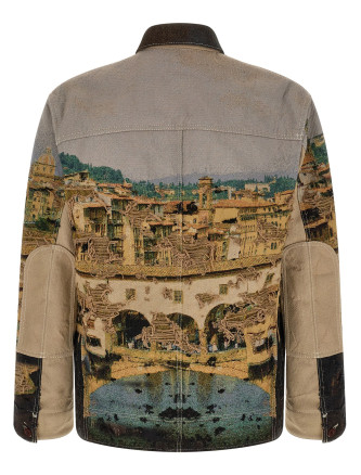 Повседневная куртка JUNYA WATANABE Jacquard square jacket (WQJ0291) #