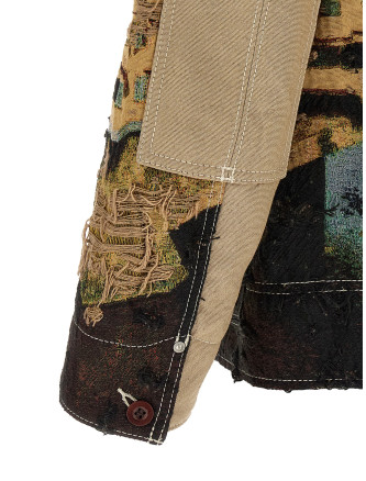 Повседневная куртка JUNYA WATANABE Jacquard square jacket (WQJ0291) #