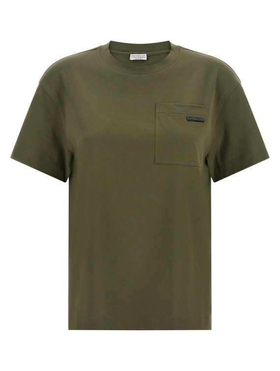 Футболка BRUNELLO CUCINELLI 'Shiny Tab' (M0T81EC710C9253) #1