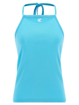 Повседневный топ COURREGES Logo embroidery tank top