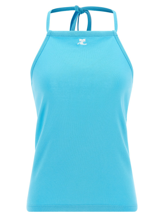 Повседневный топ COURREGES Logo embroidery tank top (226JDE169JS02037027) #1
