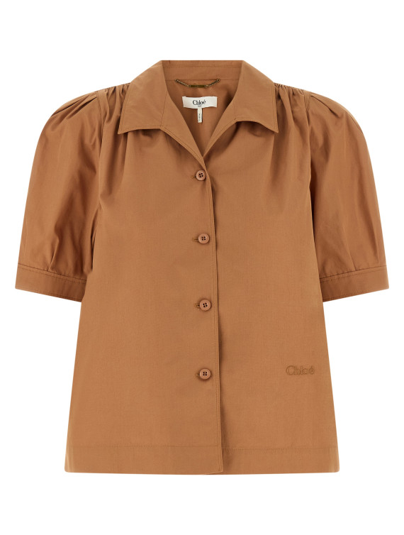 Рубашка, блузка CHLOÉ Logo embroidery shirt (CH26UHT8914426U) #1