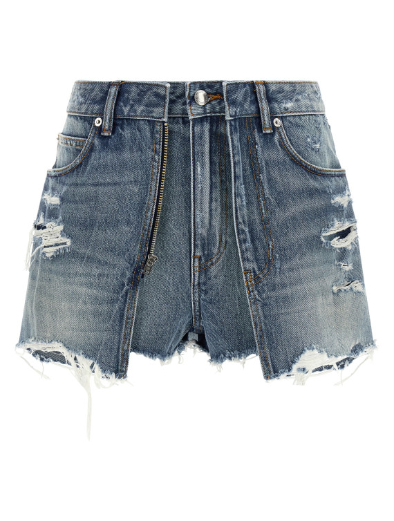 Бермуды, шорты ALEXANDER WANG Double layer denim skort (4DC2265153427D) #1