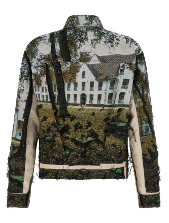 Повседневная куртка JUNYA WATANABE Jacquard square jacket (WQJ0301) #