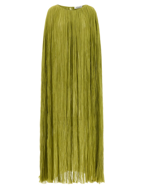 Макси FEDERICA BONIFACI 'The Pleated Dress Cape' (DR039LIME) #1