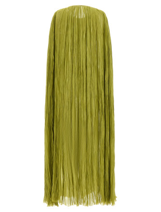 Макси FEDERICA BONIFACI 'The Pleated Dress Cape' (DR039LIME) #