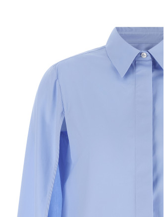 Рубашка, блузка FEDERICA BONIFACI Hooded shirt (CAM032LIGHT BLUE) #