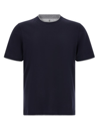 Футболка BRUNELLO CUCINELLI Double layer t-shirt