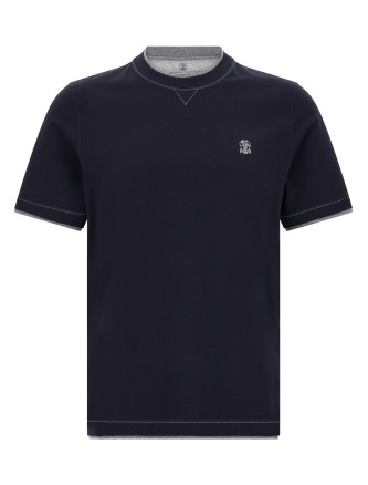Футболка BRUNELLO CUCINELLI Double layer t-shirt