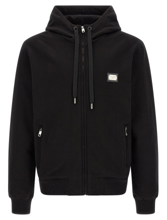 Толстовка DOLCE & GABBANA Logo plaque hoodie