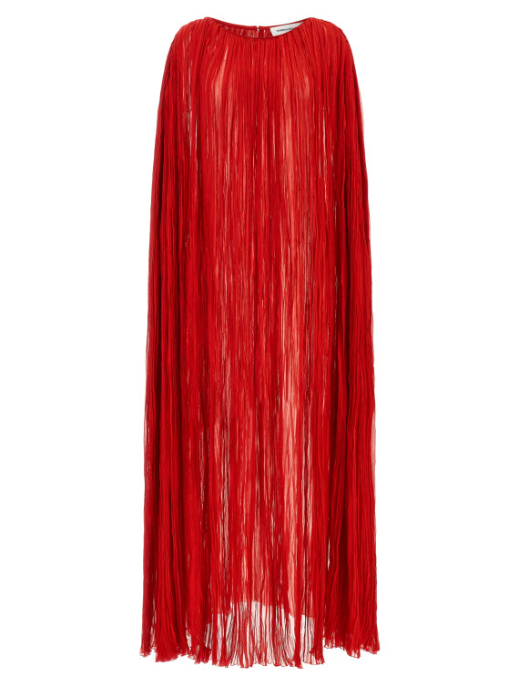 Макси FEDERICA BONIFACI 'The Pleated Dress Cape' (DR039RED) #1