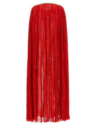 Макси FEDERICA BONIFACI 'The Pleated Dress Cape' (DR039RED) #
