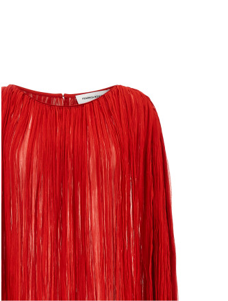 Макси FEDERICA BONIFACI 'The Pleated Dress Cape' (DR039RED) #