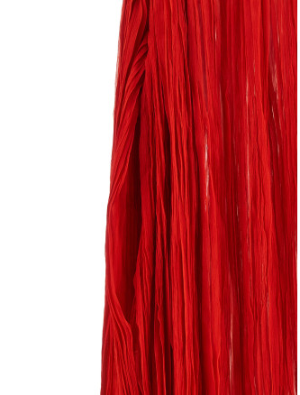Макси FEDERICA BONIFACI 'The Pleated Dress Cape' (DR039RED) #