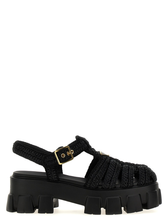 Босоножки на среднем каблуке PRADA 'Monolith' (1X138NF0553L8WF0002) #1